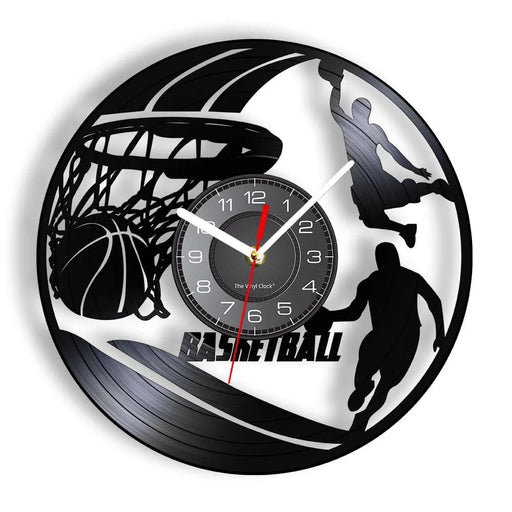 Silhouette Basketball Wall Clock