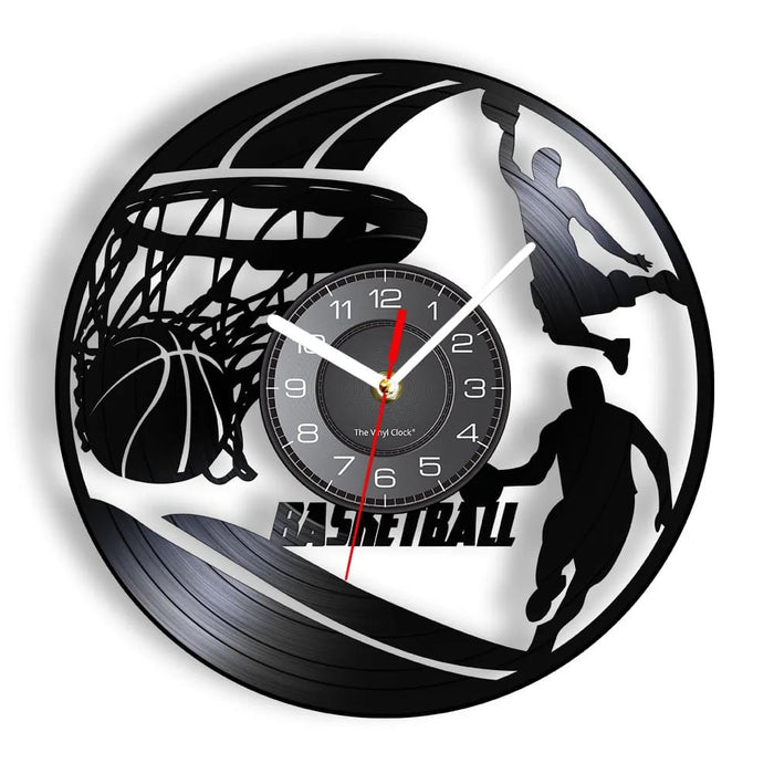 Silhouette Basketball Wall Clock