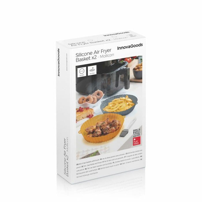 Silicone Baskets with Brush for Air Fryers Mollicon