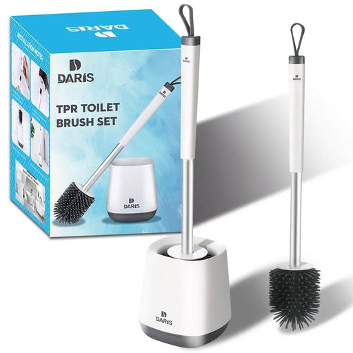 Silicone Bristle Toilet Brush and Drying Holder