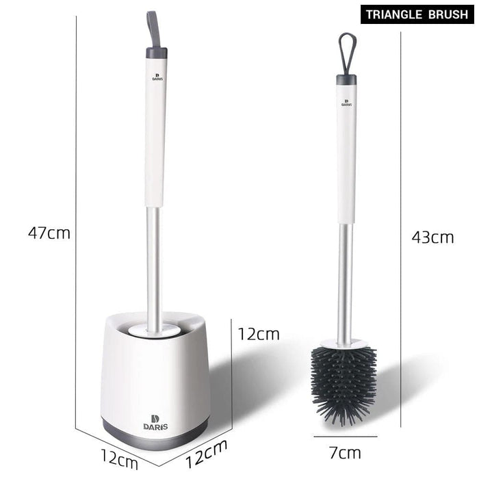 Silicone Bristle Toilet Brush and Drying Holder