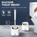 Silicone Bristle Toilet Brush and Drying Holder