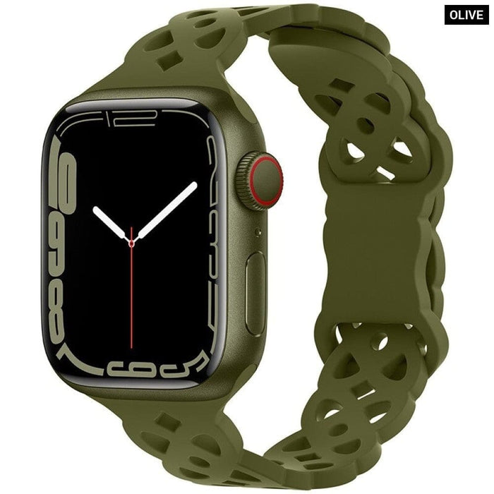 Silicone Designer Bracelet Strap for Apple Watch