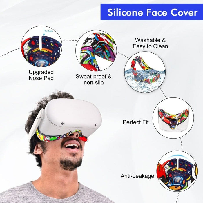 Silicone Face Cover Lens Protective Grips for Meta Quest 2
