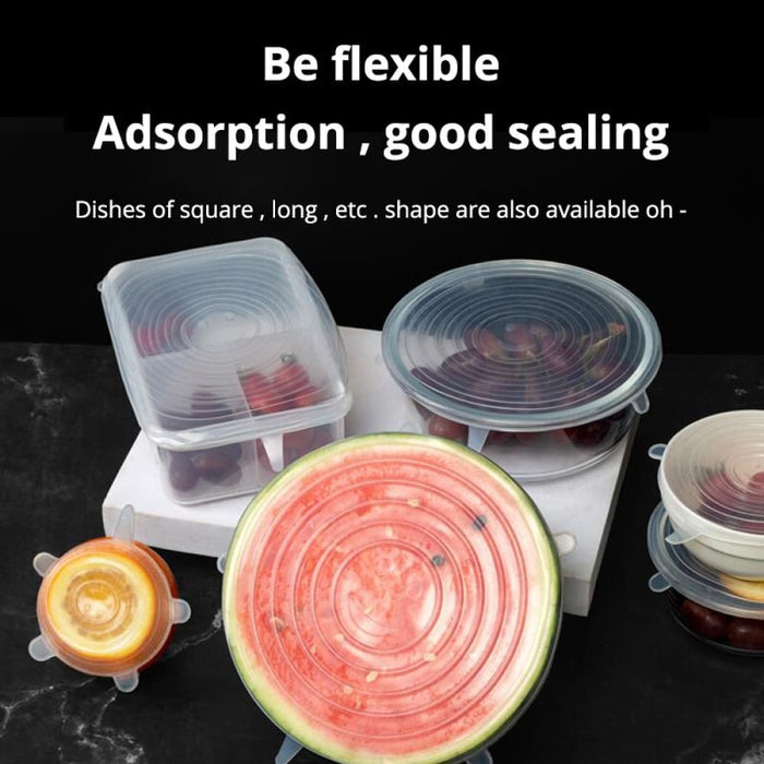 Silicone Kitchen Utensils Fresh-keeping Cover 6-piece Set