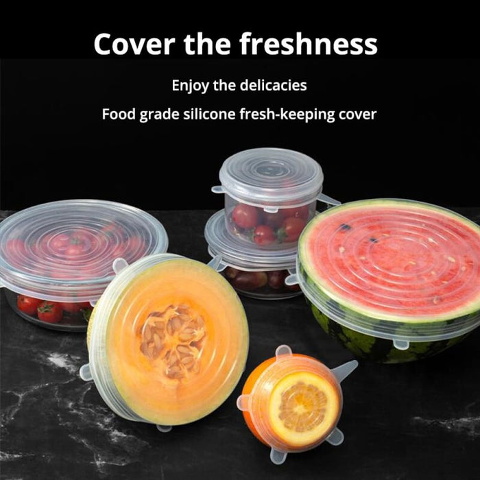 Silicone Kitchen Utensils Fresh - keeping Cover 6 - piece