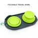 Silicone Portable Double Collapsible Folding Pet Bowl