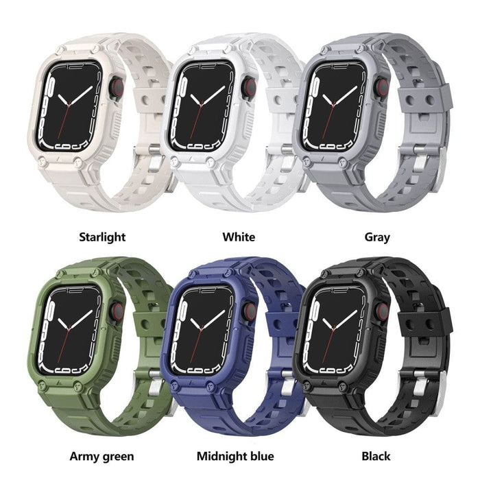 Silicone Rubber Band Case for Apple Watch