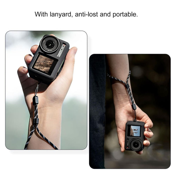 Silicone Shockproof Case with Lens Cap and Strap for Dji