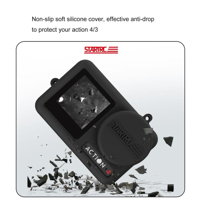 Silicone Shockproof Case with Lens Cap and Strap for Dji