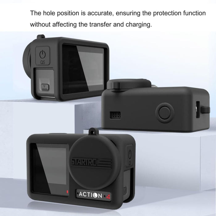 Silicone Shockproof Case with Lens Cap and Strap for Dji