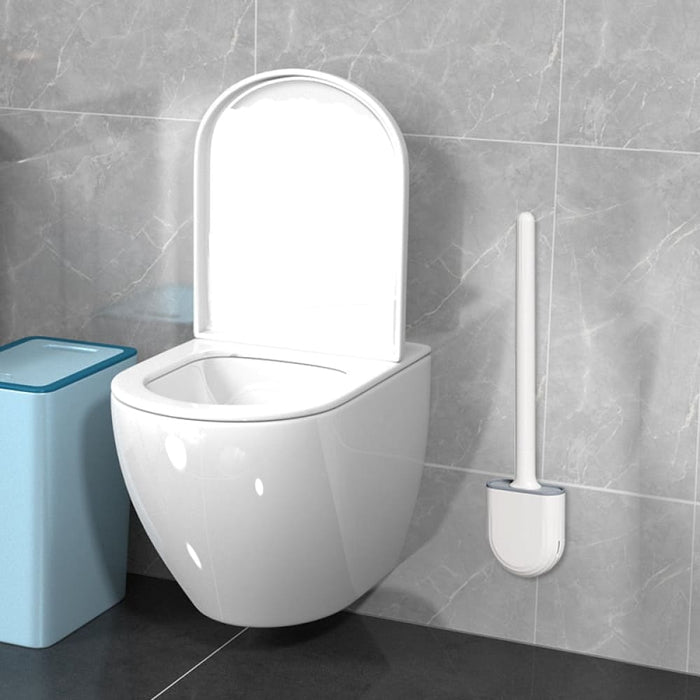 Silicone Toilet Brush And Holder Wall Mounted For Bathroom