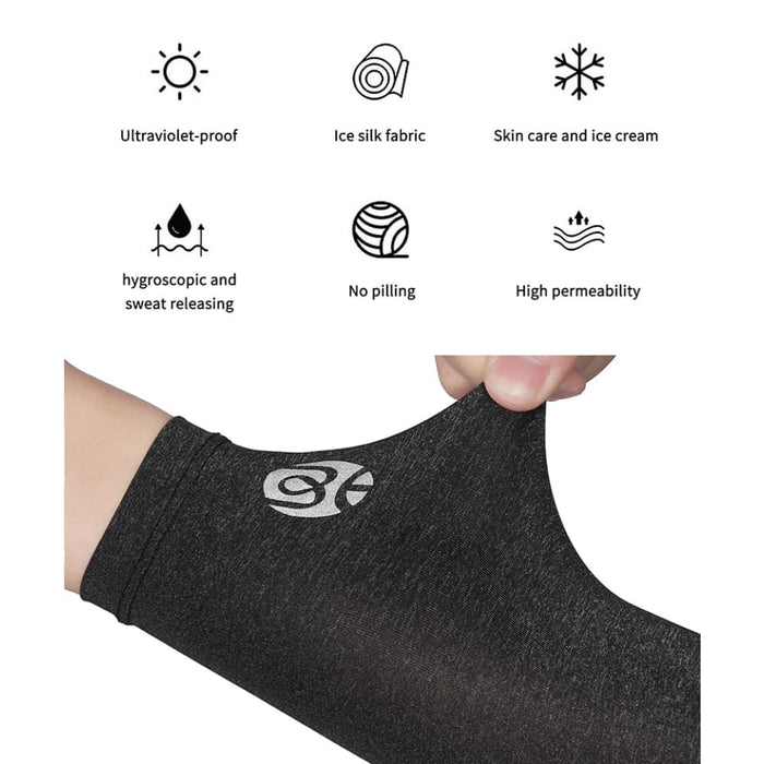 Ice Silk Fabric Uv Protection Arm Sleeves With Breathable