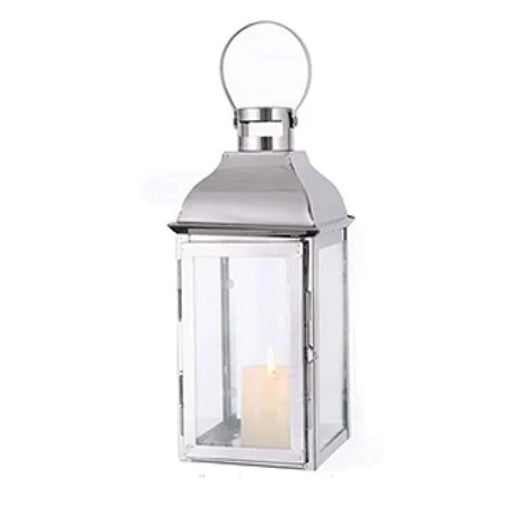 Silver Stainless Steel Metal Candle Holder Lanterns