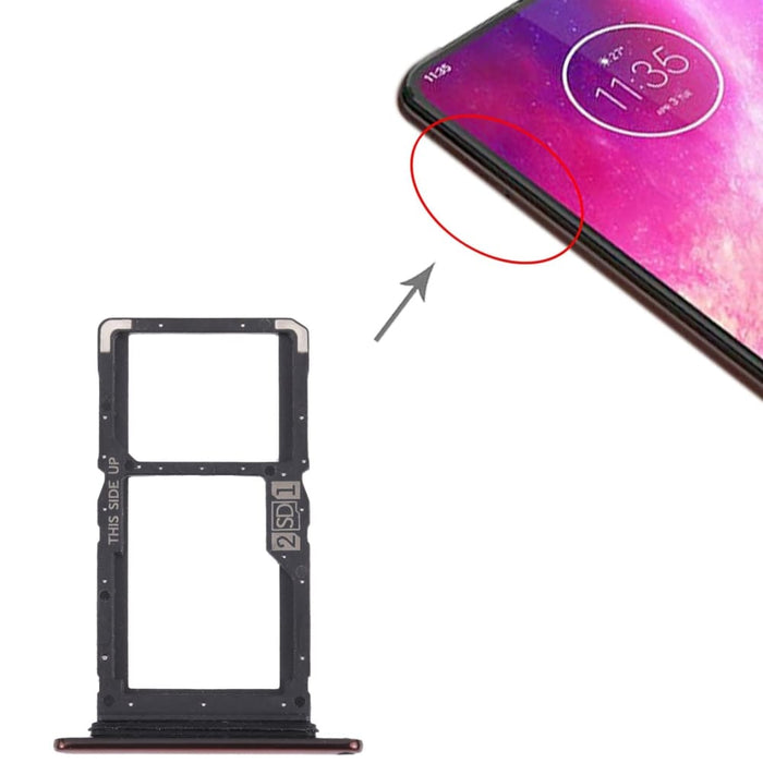 Sim Card Tray / Micro Sd For Motorola One Hyper Xt2027