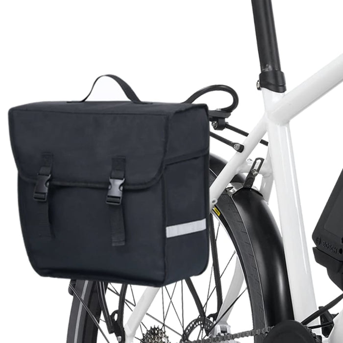Single Bicycle Bag for Pannier Rack Waterproof 21 l Black