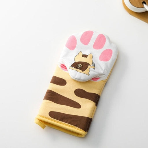 Single Microwave Cotton Gloves Cute Cat Paws Oven