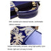 Single Sided Embroidered Shiny Leather Handbag