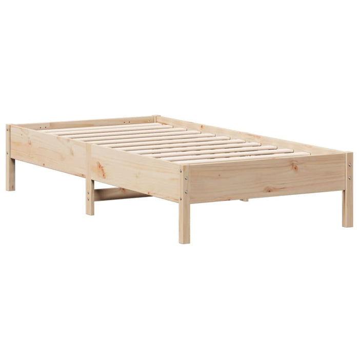 Single Size Bed Frame 90x190 Cm Solid Wood Pine Naxixl