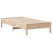 Single Size Bed Frame 90x190 Cm Solid Wood Pine Naxixl