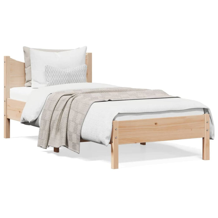Single Size Bed Frame 92x187 Cm Solid Wood Pine Naaiti
