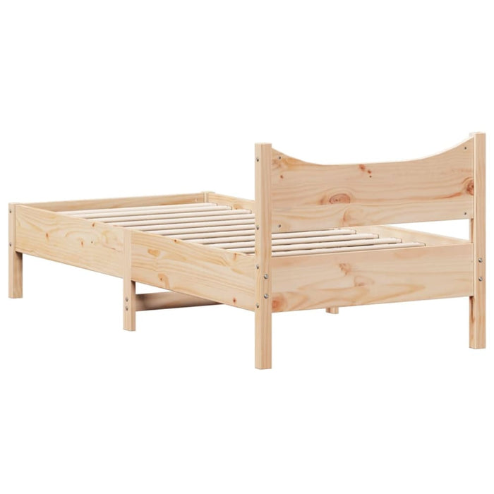 Single Size Bed Frame 92x187 Cm Solid Wood Pine Naaiti