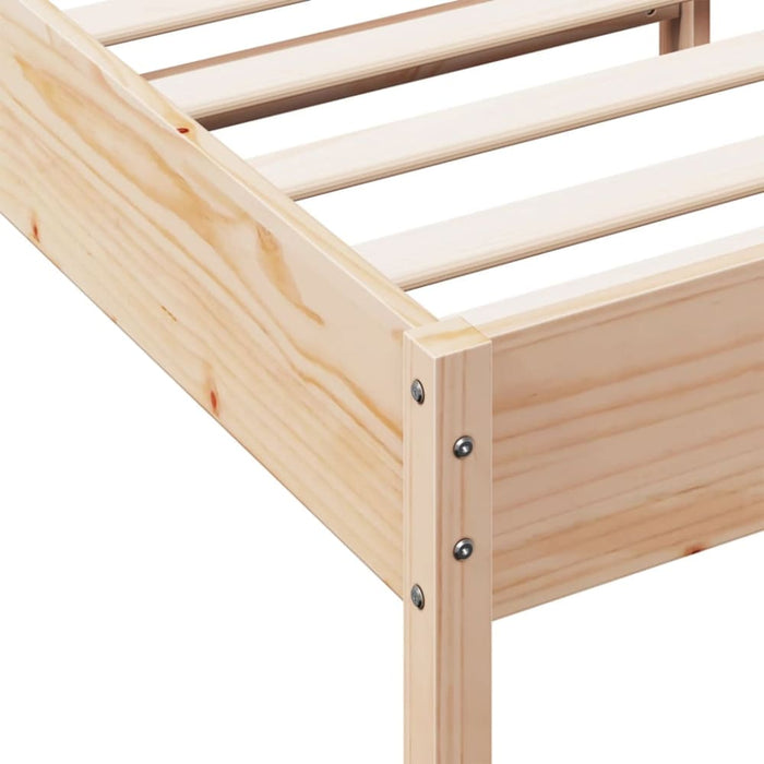 Single Size Bed Frame 92x187 Cm Solid Wood Pine Naaiti