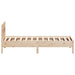 Single Size Bed Frame with Headboard 90x190 Cm Solid Wood