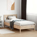 Single Size Bed Frame with Headboard 90x190 Cm Solid Wood
