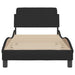 Single Size Bed Frame with Headboard Black 90x190 Cm Fabric