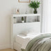 Single Size Headboard Cabinet with Led White 100x17x102 Cm