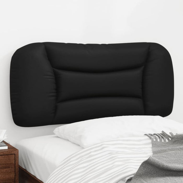 Single Size Headboard Cushion Black 90 Cm Faux Leather