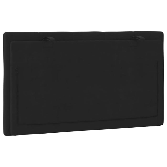Single Size Headboard Cushion Black 90 Cm Velvet Tialpo