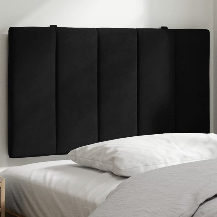Single Size Headboard Cushion Black 90 Cm Velvet Tialpo