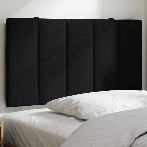 Single Size Headboard Cushion Black 90 Cm Velvet Txbilkx