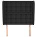 Single Size Headboard with Ears Black 103x23x118/128 Cm