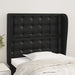 Single Size Headboard with Ears Black 103x23x118/128 Cm