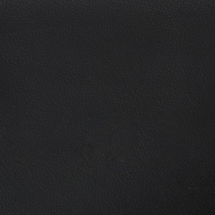 Single Size Headboard with Ears Black 83x23x118/128 Cm Faux