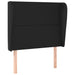 Single Size Headboard with Ears Black 83x23x118/128 Cm Faux