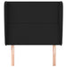 Single Size Headboard with Ears Black 83x23x118/128 Cm Faux