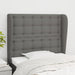 Single Size Headboard with Ears Dark Grey 83x23x118/128 Cm