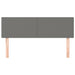 Single Size Headboards 2 Pcs Dark Grey 72x5x78/88 Cm Fabric