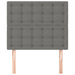 Single Size Headboards 2 Pcs Dark Grey 80x5x78/88 Cm Fabric