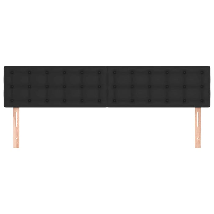Single Size Headboards 2 Pcs Black 100x5x78/88 Cm Faux