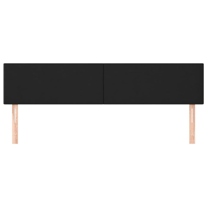 Single Size Headboards 2 Pcs Black 100x5x78/88 Cm Faux