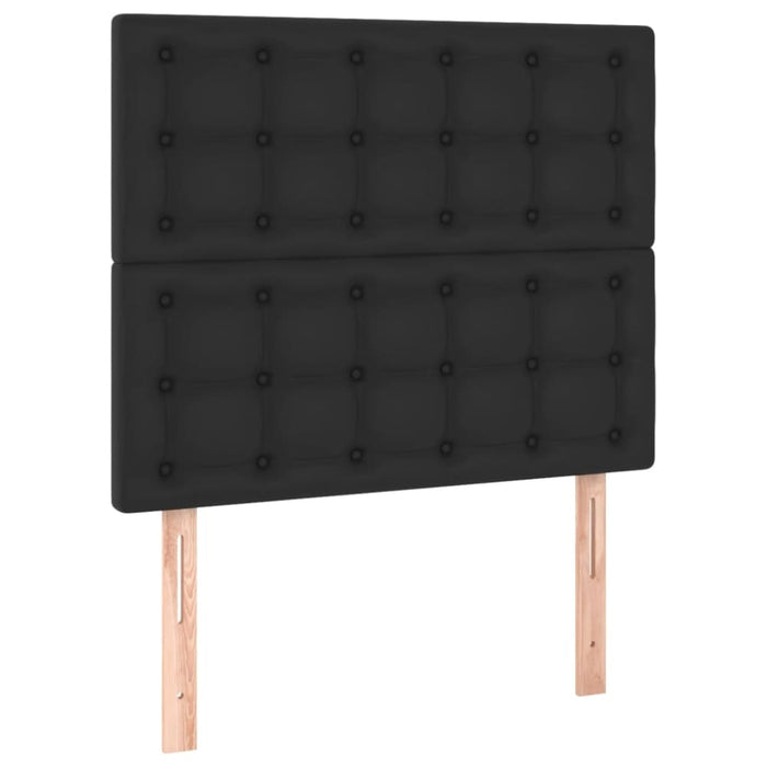 Single Size Headboards 2 Pcs Black 100x5x78/88 Cm Faux