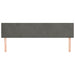 Single Size Headboards 2 Pcs Dark Grey 100x5x78/88 Cm