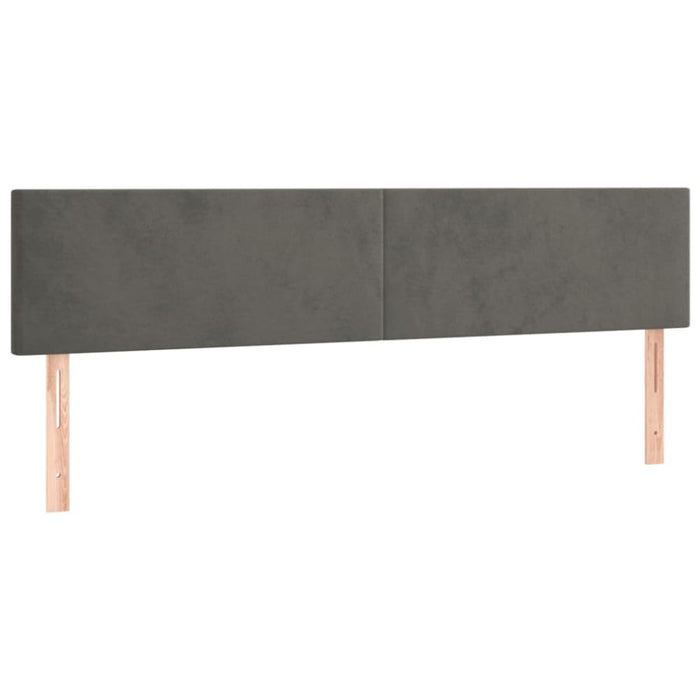 Single Size Headboards 2 Pcs Dark Grey 100x5x78/88 Cm