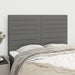 Single Size Headboards 4 Pcs Dark Grey 72x5x78/88 Cm Fabric