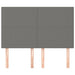 Single Size Headboards 4 Pcs Dark Grey 72x5x78/88 Cm Fabric